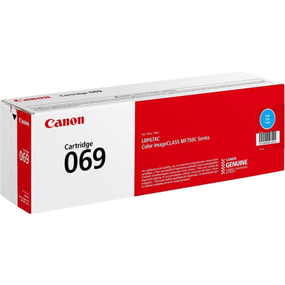 Cartouche de toner laser d'origine Canon 069 à rendement standard - Cyan - 1 paquet 5093C001