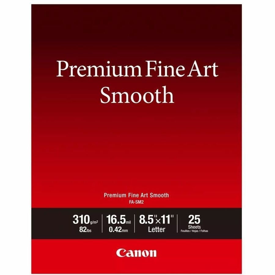 Papier photo Canon Premium Fine Art Smooth 8,5 x 11 (25 feuilles) 1711C012