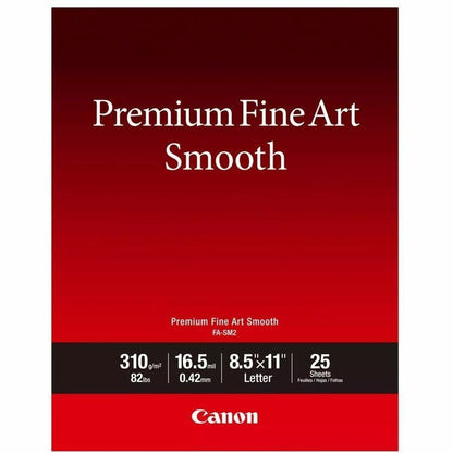 Papier photo Canon Premium Fine Art Smooth 8,5 x 11 (25 feuilles) 1711C012