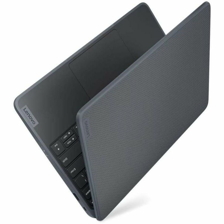 Ordinateur portable Lenovo 100 82VK0005US 11,6" - HD - 1366 x 768 - Intel N100 Quad-core (4 cœurs) 800 MHz - 4 Go de RAM totale - 4 Go de mémoire embarquée - 128 Go SSD - Gris ardoise 82VK0005US