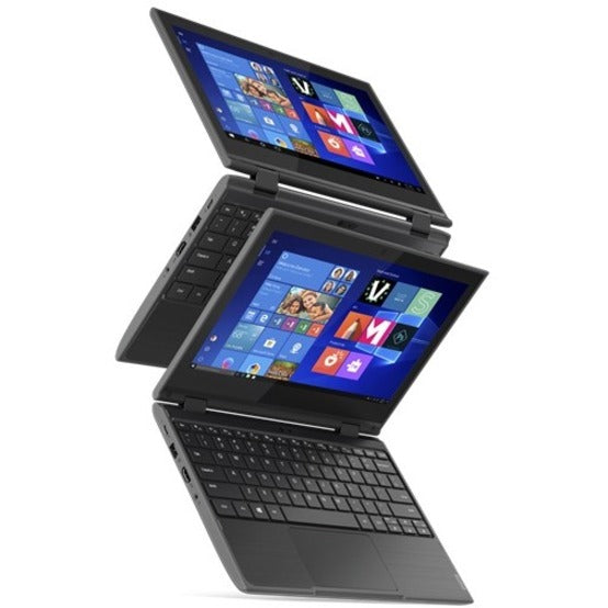 Netbook Lenovo 300e Windows 2e génération 81M900ESUS Écran tactile 11,6" - HD - 1366 x 768 - Intel Celeron N4120 Quad-core (4 cœurs) 1,10 GHz - 4 Go de RAM totale - 4 Go de mémoire embarquée - 128 Go SSD - Noir 81M900ESUS