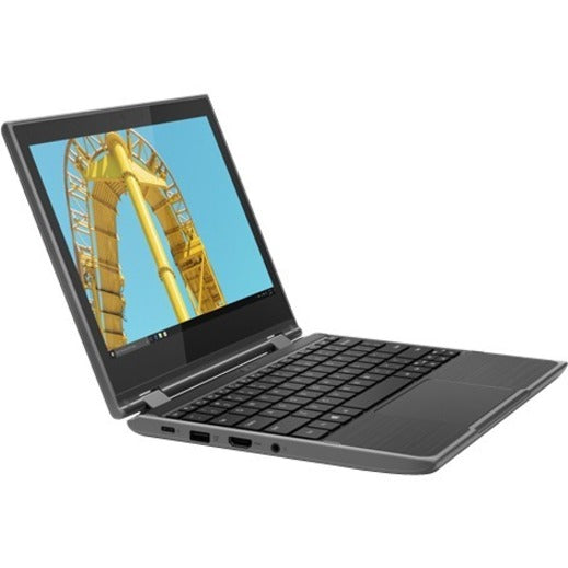 Netbook Lenovo 300e Windows 2e génération 81M900ESUS Écran tactile 11,6" - HD - 1366 x 768 - Intel Celeron N4120 Quad-core (4 cœurs) 1,10 GHz - 4 Go de RAM totale - 4 Go de mémoire embarquée - 128 Go SSD - Noir 81M900ESUS