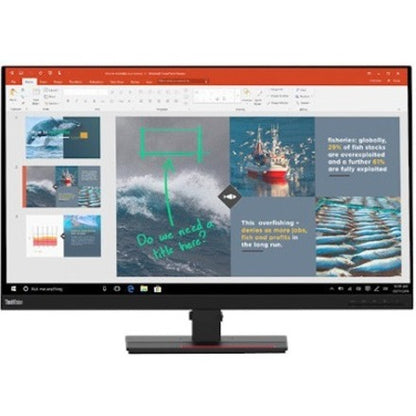Lenovo ThinkVision P32p-20 32" Class Webcam 4K UHD LCD Monitor - 16:9 - Raven Black 62DBGAR2US