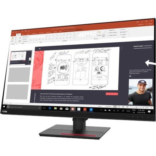 Lenovo ThinkVision P32p-20 32" Class Webcam 4K UHD LCD Monitor - 16:9 - Raven Black 62DBGAR2US