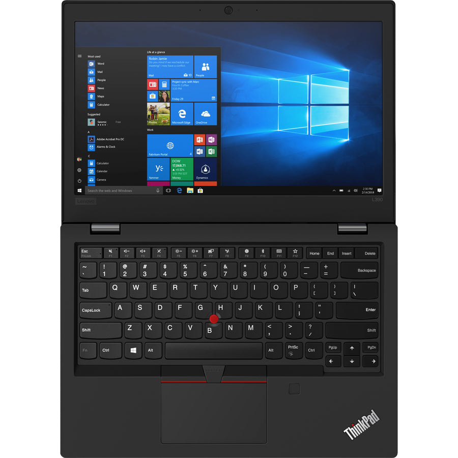 Ordinateur portable Lenovo ThinkPad L390 20NT0006CA 13,3" à écran tactile - 1920 x 1080 - Intel Core i5 8e génération i5-8265U Quad-core (4 cœurs) 1,60 GHz - 8 Go de RAM totale - SSD 256 Go - Noir 20NT0006CA