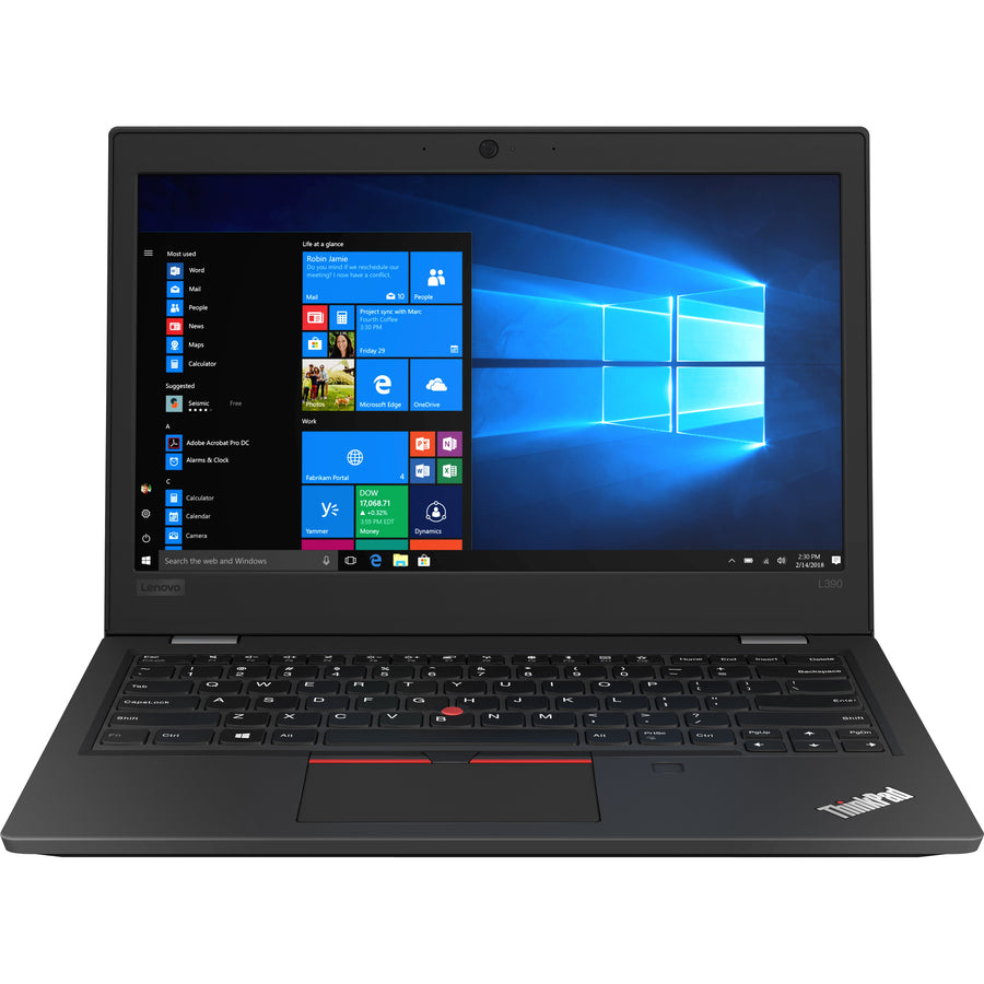 Ordinateur portable Lenovo ThinkPad L390 20NT0006CA 13,3" à écran tactile - 1920 x 1080 - Intel Core i5 8e génération i5-8265U Quad-core (4 cœurs) 1,60 GHz - 8 Go de RAM totale - SSD 256 Go - Noir 20NT0006CA