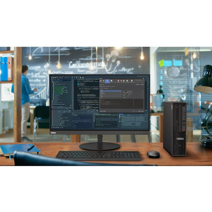 Lenovo ThinkStation P350 30E50017CA Workstation - 1 x Intel Core i7 Octa-core (8 Core) i7-11700 11th Gen 2.50 GHz - 16 GB DDR4 SDRAM RAM - 512 GB SSD - Small Form Factor - Raven Black 30E50017CA
