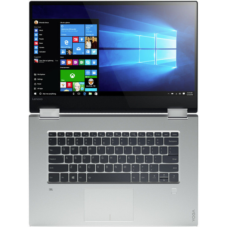 Ordinateur portable 2 en 1 Lenovo Yoga 720-15IKB 80X7003VUS 15,6" - 3840 x 2160 - Intel Core i7 7e génération i7-7700HQ Quad-core (4 cœurs) 2,80 GHz - 16 Go de RAM totale - 1 To SSD - Platinum 80X7003VUS