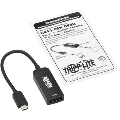 Câble adaptateur USB-C vers DisplayPort Tripp Lite by Eaton U444-06N-DP8B, M/F, noir, 6 po U444-06N-DP8B