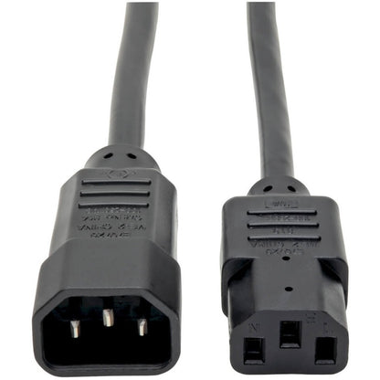 Câble d'extension de cordon d'alimentation pour ordinateur Tripp Lite 8 pieds C14 à C13 10 A 18 AWG 8' P004-008