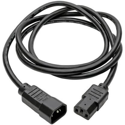 Câble d'extension de cordon d'alimentation pour ordinateur Tripp Lite 8 pieds C14 à C13 10 A 18 AWG 8' P004-008