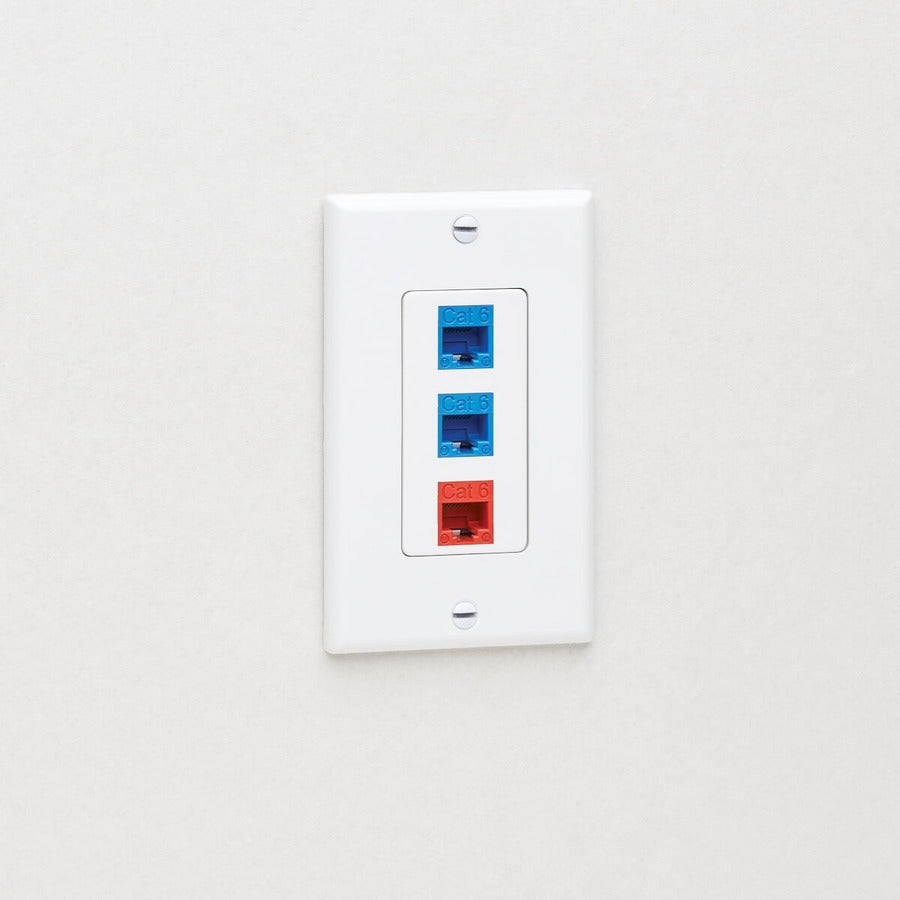 Plaque frontale simple Tripp Lite par Eaton, style Decora - verticale, blanche N042D-100-WH