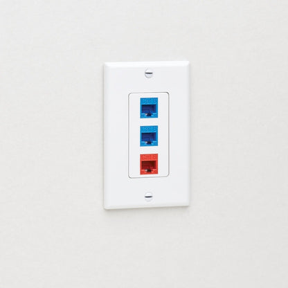 Plaque frontale simple Tripp Lite par Eaton, style Decora - verticale, blanche N042D-100-WH