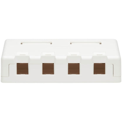 Tripp Lite by Eaton Surface-Mount Box for Keystone Jacks - 4 Ports, White N082-004-WH