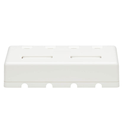 Tripp Lite by Eaton Surface-Mount Box for Keystone Jacks - 4 Ports, White N082-004-WH