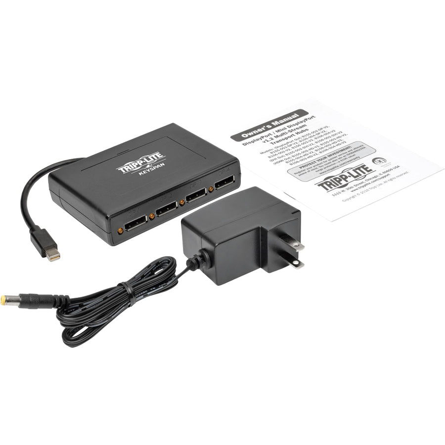 Hub MST Mini DisplayPort 1.2 vers DisplayPort à 4 ports Tripp Lite par Eaton B155-004-DP-V2 B155-004-DP-V2