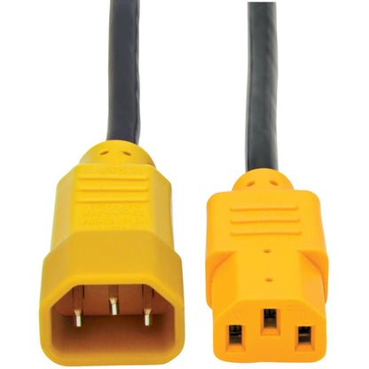 Câble d'extension de cordon d'alimentation pour ordinateur Tripp Lite 4 pieds C14 à C13 jaune 10 A 18 AWG 4' P004-004-YW