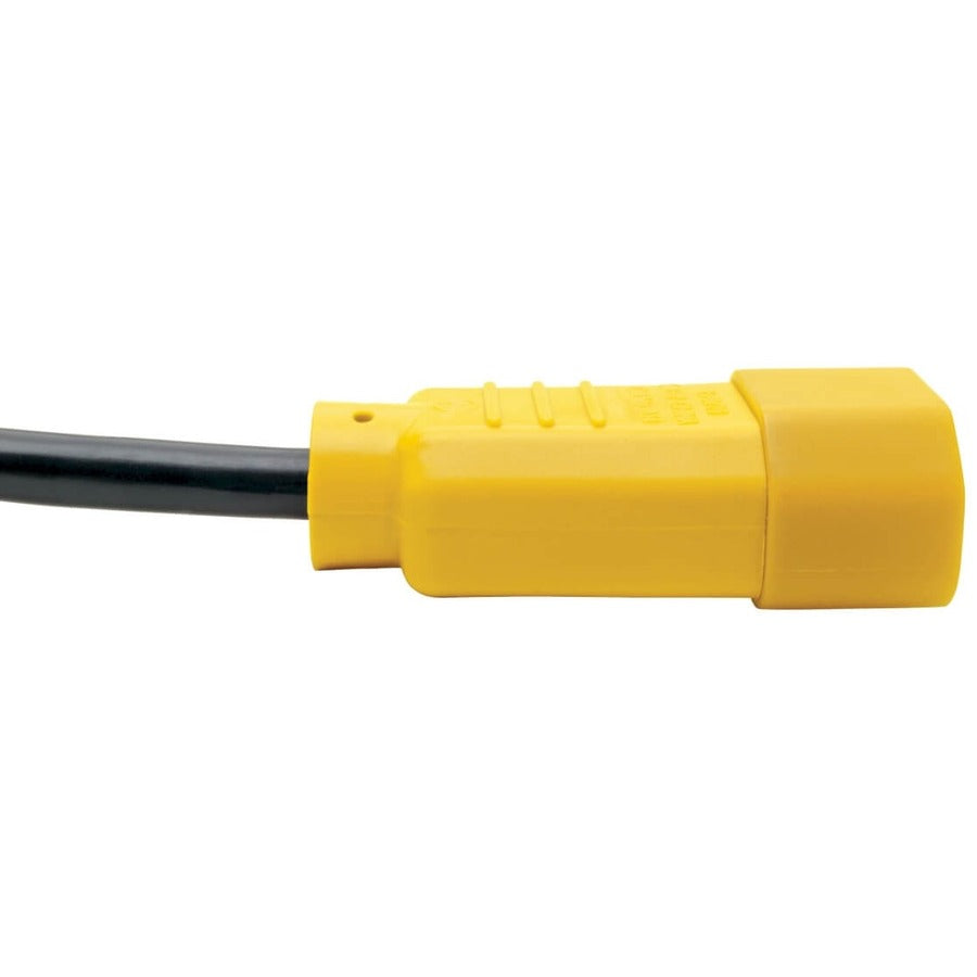 Câble d'extension de cordon d'alimentation pour ordinateur Tripp Lite 4 pieds C14 à C13 jaune 10 A 18 AWG 4' P004-004-YW