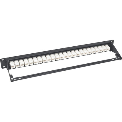 Tripp Lite 24-Port Cat6a Patch Panel Feedthrough Rackmount RJ45 Ethernet 1U N254-024-6A