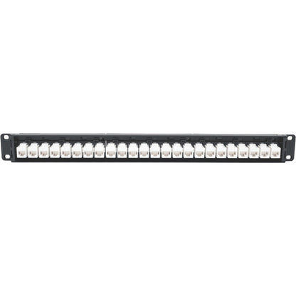 Tripp Lite 24-Port Cat6a Patch Panel Feedthrough Rackmount RJ45 Ethernet 1U N254-024-6A