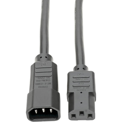 Câble d'extension de cordon d'alimentation Tripp Lite 18 po C14 à C13 robuste 15 A 14 AWG 18 po P005-18N