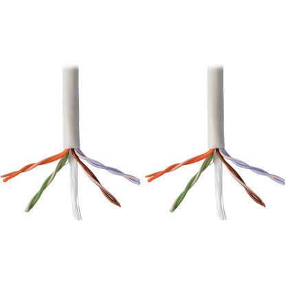 Tripp Lite by Eaton Cat5e 350 MHz Bulk Solid-Core Plenum-Rated PVC Cable, White, 1000 ft N024-01K-WH