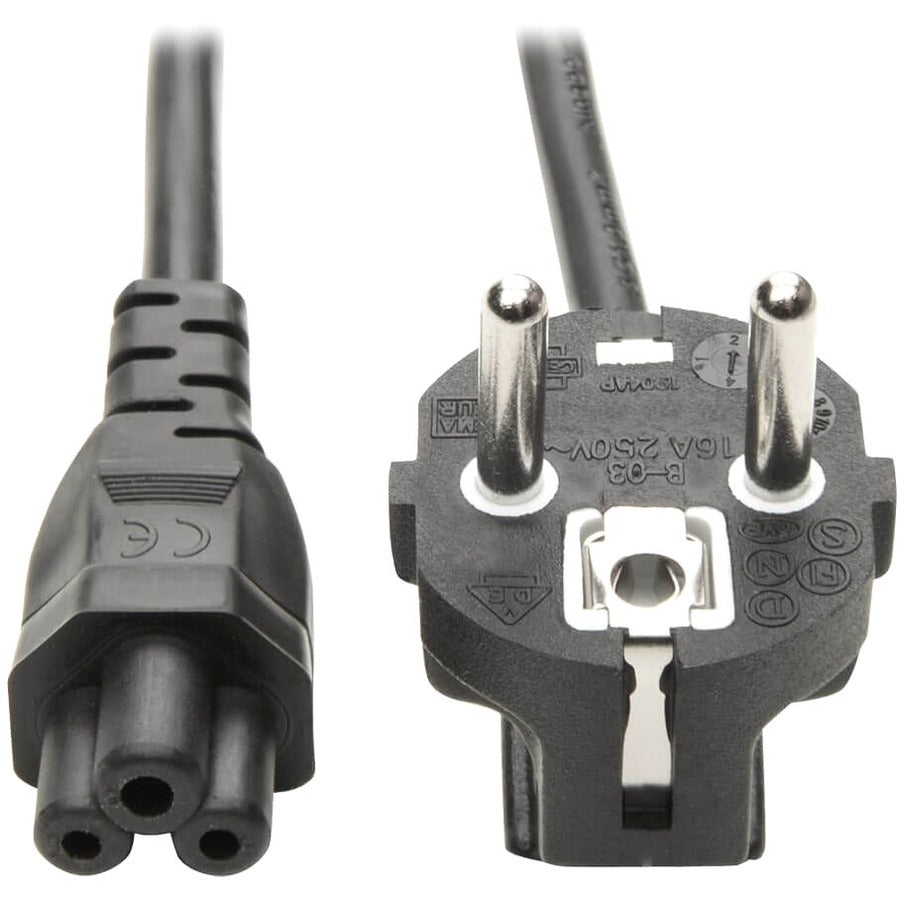 Câble d'alimentation pour ordinateur Tripp Lite 6 pieds à 2 broches Câble européen C5 vers prise SCHUKO CEE 7/7 2,5 A 6' P058-006