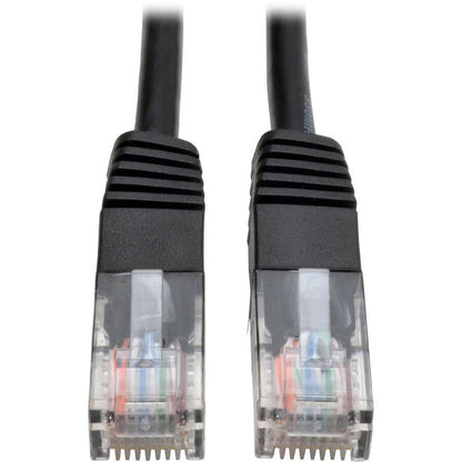 Câble moulé Cat5e 350 MHz de 15 pi de Tripp Lite par Eaton (RJ45 M/M) - Noir N002-015-BK
