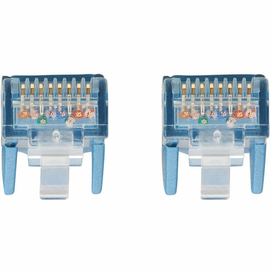 Câble Ethernet UTP moulé Cat6 Gigabit sans accroc Tripp Lite by Eaton (RJ45 M/M), PoE, LSZH, bleu, 4 m N201L-04M-BL