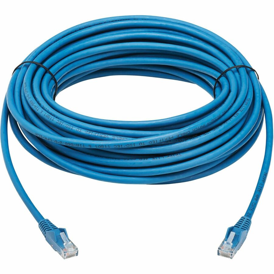 Câble Ethernet UTP moulé Cat6 Gigabit sans accroc Tripp Lite by Eaton (RJ45 M/M), PoE, LSZH, bleu, 15 m N201L-15M-BL