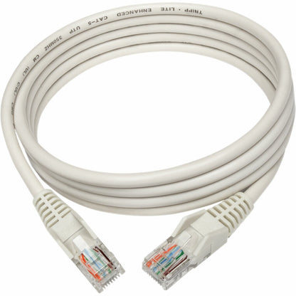 Câble de raccordement UTP moulé anti-accroc Cat5e 350 MHz Tripp Lite by Eaton (RJ45 M/M), blanc, 15 pi. N001-015-WH