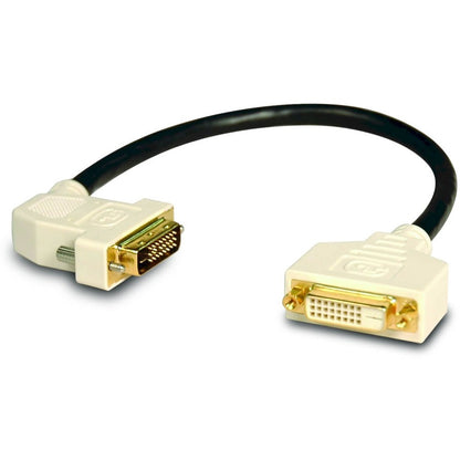 Câble adaptateur d'extension numérique double liaison DVI Tripp Lite 1 pi, fiche gauche à 45 degrés, DVI-D M/F 1 pi P562-001-45L