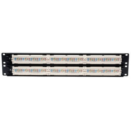 Panneau de brassage pour montage en rack Cat5e Cat5e 48 ports Tripp Lite 568B 110 perforations 2URM TAA N052-048