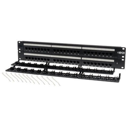 Panneau de brassage pour montage en rack Cat5e Cat5e 48 ports Tripp Lite 568B 110 perforations 2URM TAA N052-048