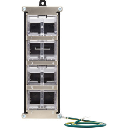 Boîtier de montage Tripp Lite by Eaton N063-008-ENC pour rail DIN, module Keystone, coupleur en ligne - Noir, argent - Conforme TAA N063-008-ENC