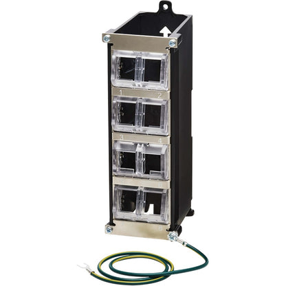 Boîtier de montage Tripp Lite by Eaton N063-008-ENC pour rail DIN, module Keystone, coupleur en ligne - Noir, argent - Conforme TAA N063-008-ENC