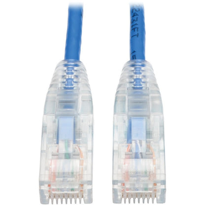 Câble de raccordement UTP moulé fin Cat6 Gigabit sans accroc Tripp Lite by Eaton (RJ45 M/M), bleu, 1,5 m N201-S05-BL