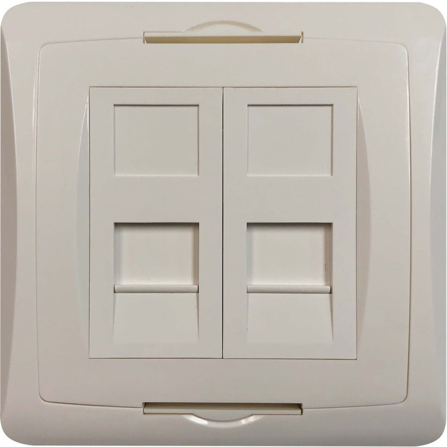 Plaque murale à 2 ports de style britannique Tripp Lite by Eaton, module à obturateur non chargé, blanc N042U-WK2-S