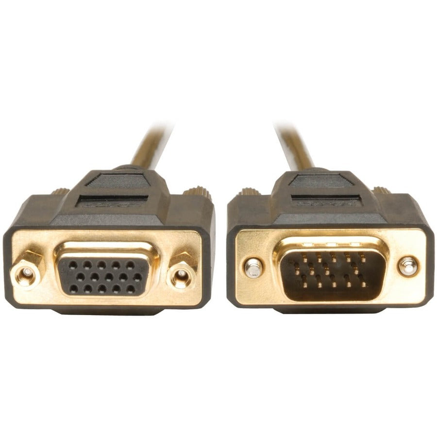 Câble d'extension de moniteur VGA Tripp Lite 10 pieds blindé en or HD15 M/F 10' P510-010