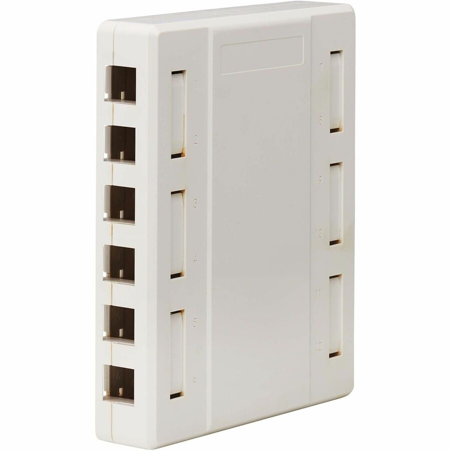 Boîtier de montage en surface Tripp Lite par Eaton pour prises Keystone - 12 ports, blanc N082-012-WH