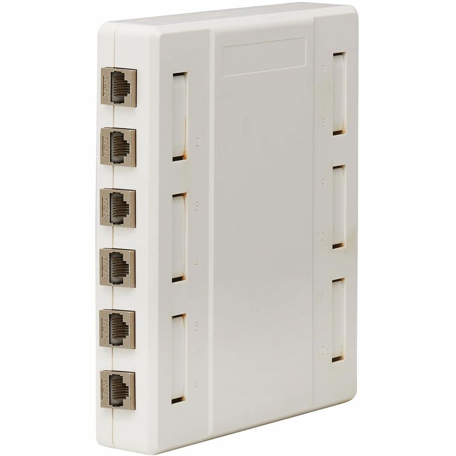 Boîtier de montage en surface Tripp Lite par Eaton pour prises Keystone - 12 ports, blanc N082-012-WH