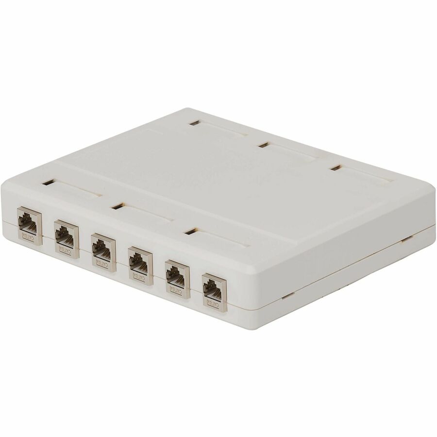 Boîtier de montage en surface Tripp Lite par Eaton pour prises Keystone - 12 ports, blanc N082-012-WH