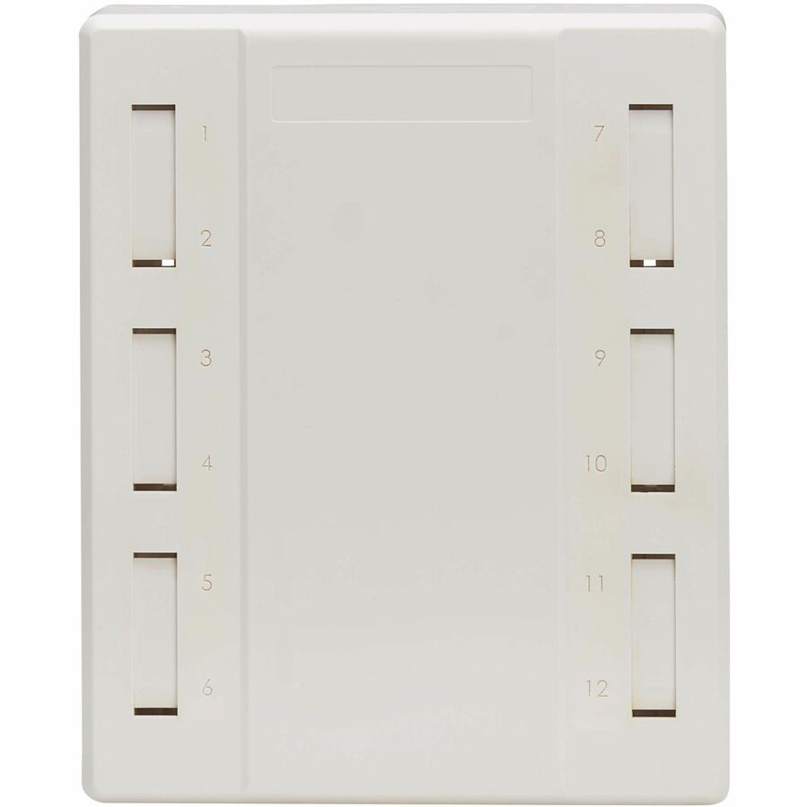 Boîtier de montage en surface Tripp Lite par Eaton pour prises Keystone - 12 ports, blanc N082-012-WH