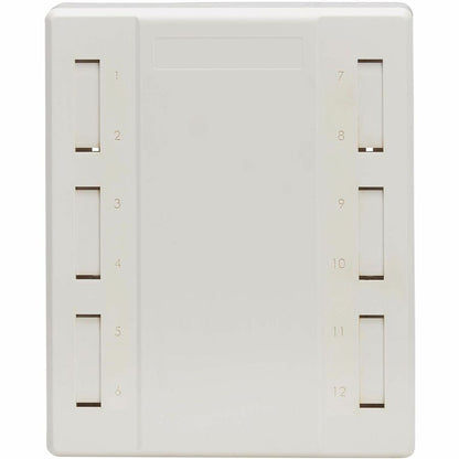 Boîtier de montage en surface Tripp Lite par Eaton pour prises Keystone - 12 ports, blanc N082-012-WH