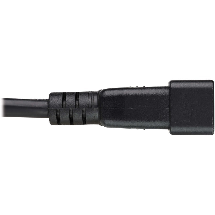 Câble répartiteur en Y pour cordon d'alimentation Tripp Lite de 2 pieds C20 vers 2xC13, robuste, 15 A, 14 AWG, 2 pi, P032-002-2C13