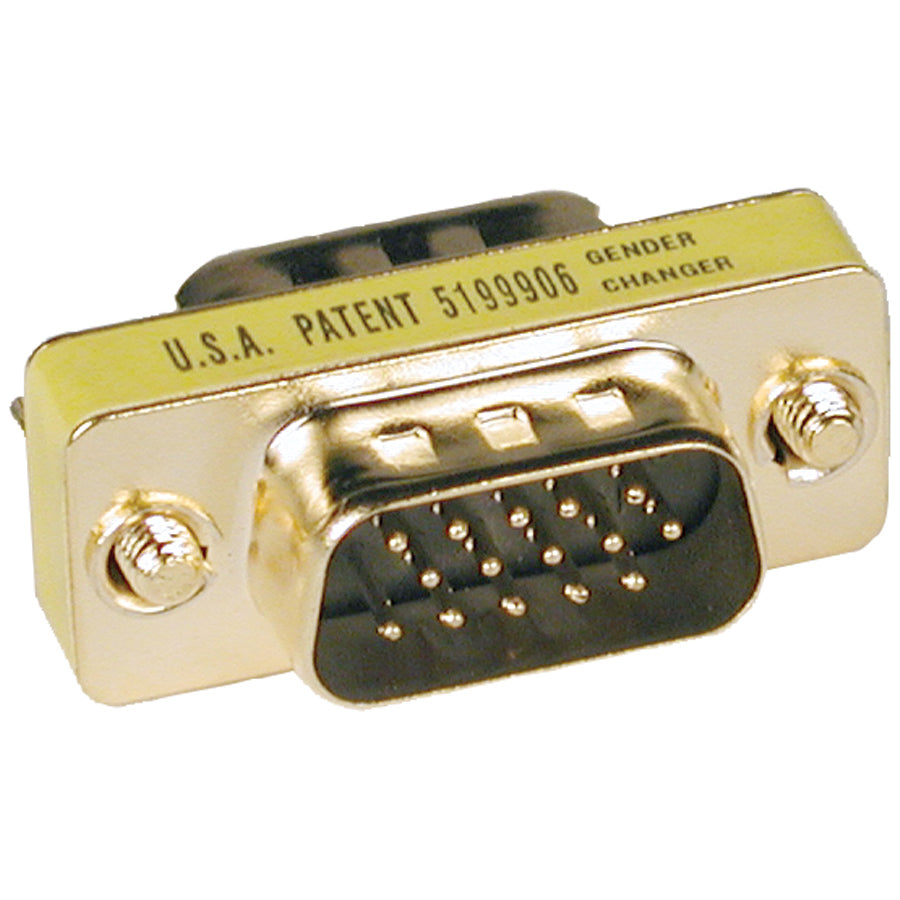 Tripp Lite Compact / Slimline Gold VGA Video Gender Changer Connector M/M P158-000