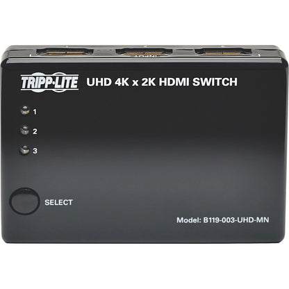 Commutateur HDMI 3 ports Tripp Lite par Eaton B119-003-UHD-MN