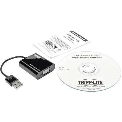 Adaptateur de carte graphique vidéo externe USB 2.0 vers VGA Tripp Lite par Eaton U244-001-VGA U244-001-VGA