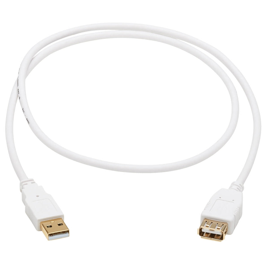 Câble d'extension antibactérien Tripp Lite Safe-IT USB-A (M/F), USB 2.0, blanc, 3 pi. U024AB-003-WH