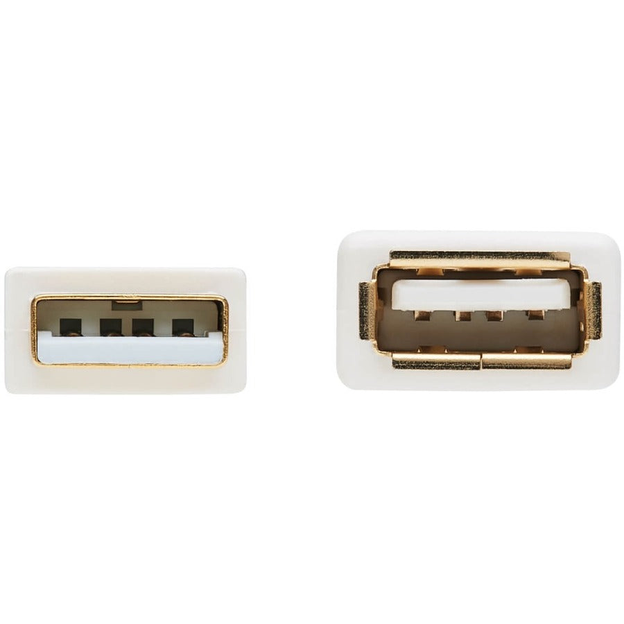 Câble d'extension antibactérien Tripp Lite Safe-IT USB-A (M/F), USB 2.0, blanc, 3 pi. U024AB-003-WH